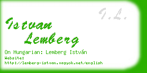 istvan lemberg business card