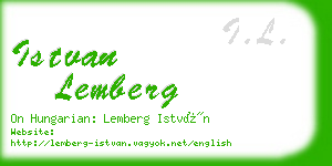 istvan lemberg business card